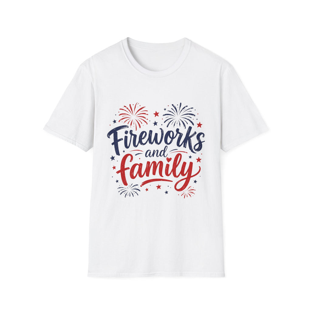 Family and fireworks T shirt