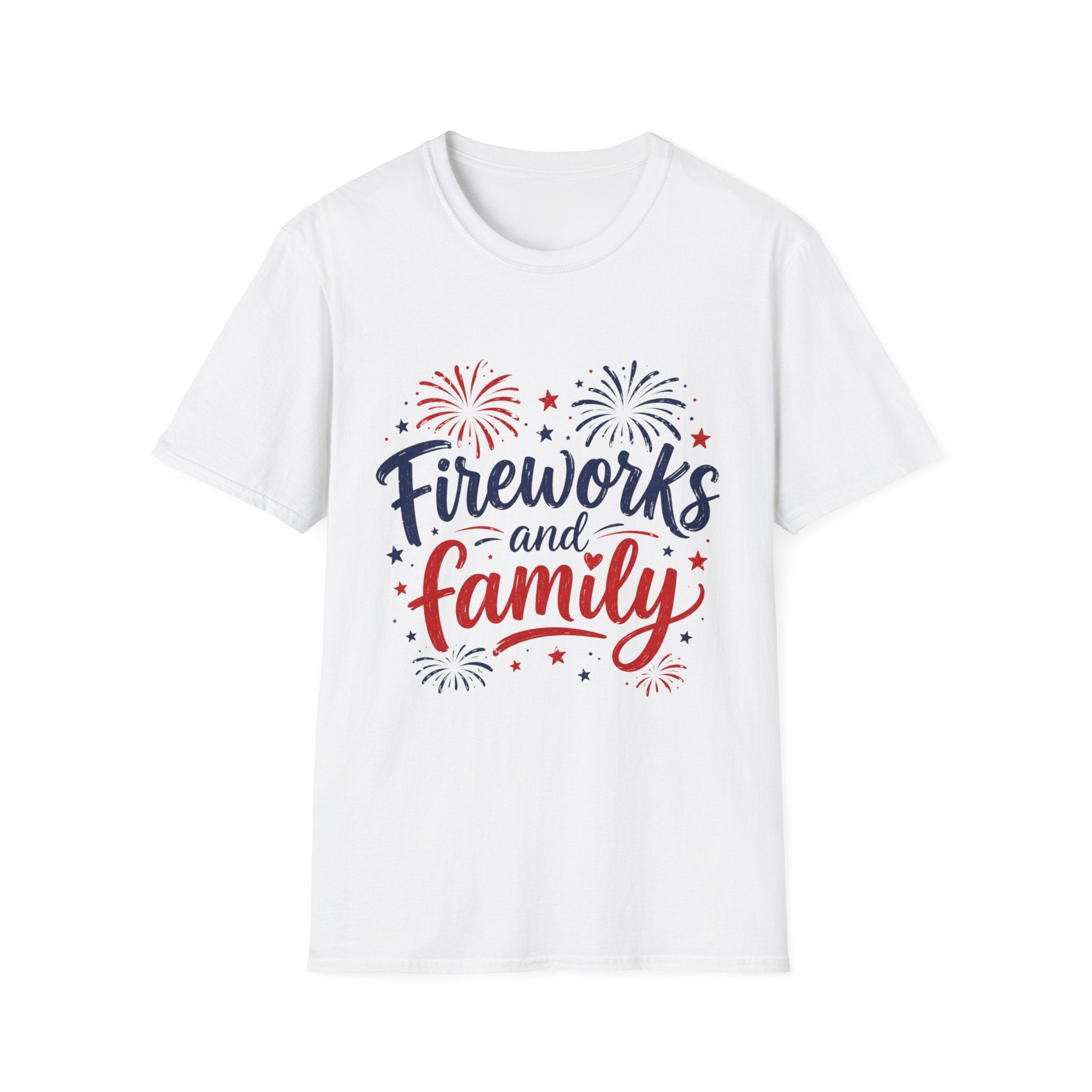 Family and fireworks T shirt