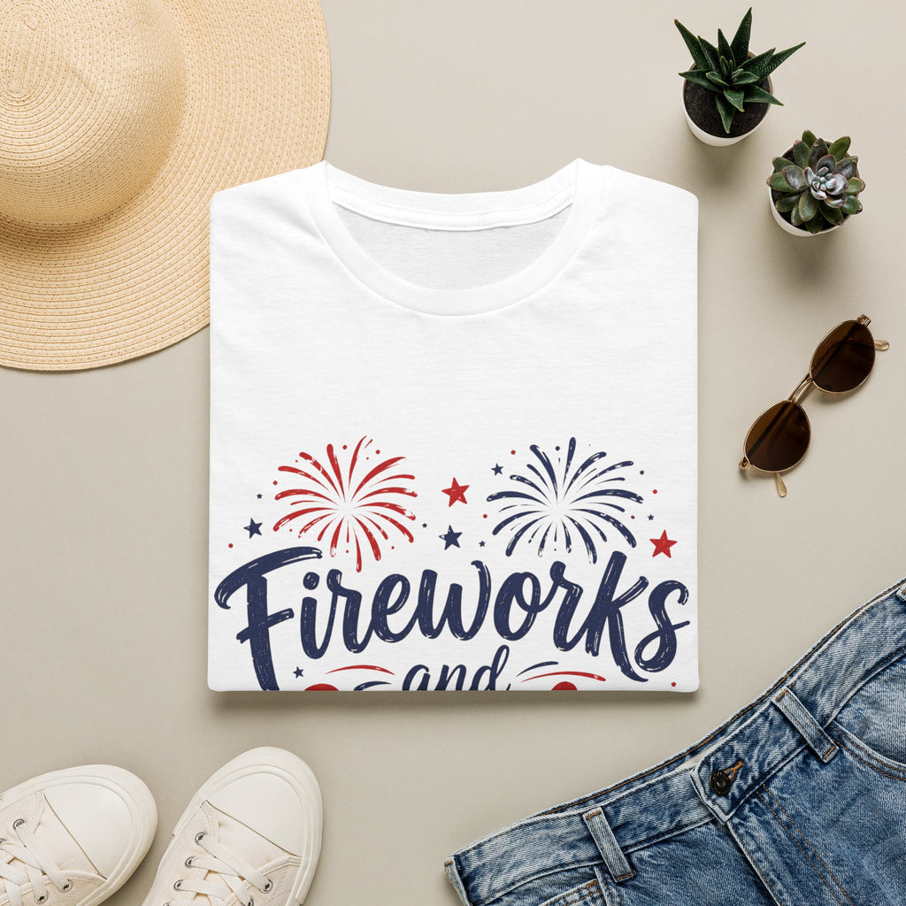 Family and fireworks T shirt