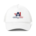 America First Trucker Cap — Patriotic Foam Mesh-Back Hat